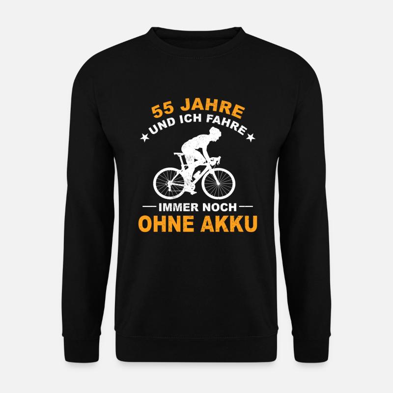 Fahrradfahrer Geschenk 55 Jahre Geburtstag Fahrrad - Unisex Pullover - Schwarz