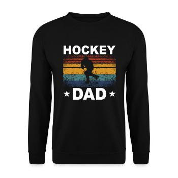 Hockey Dad Hockey Player Father Gift Dad - Unisex Sweatshirt - black - Front - Alina (178cm) & Michal (187cm)