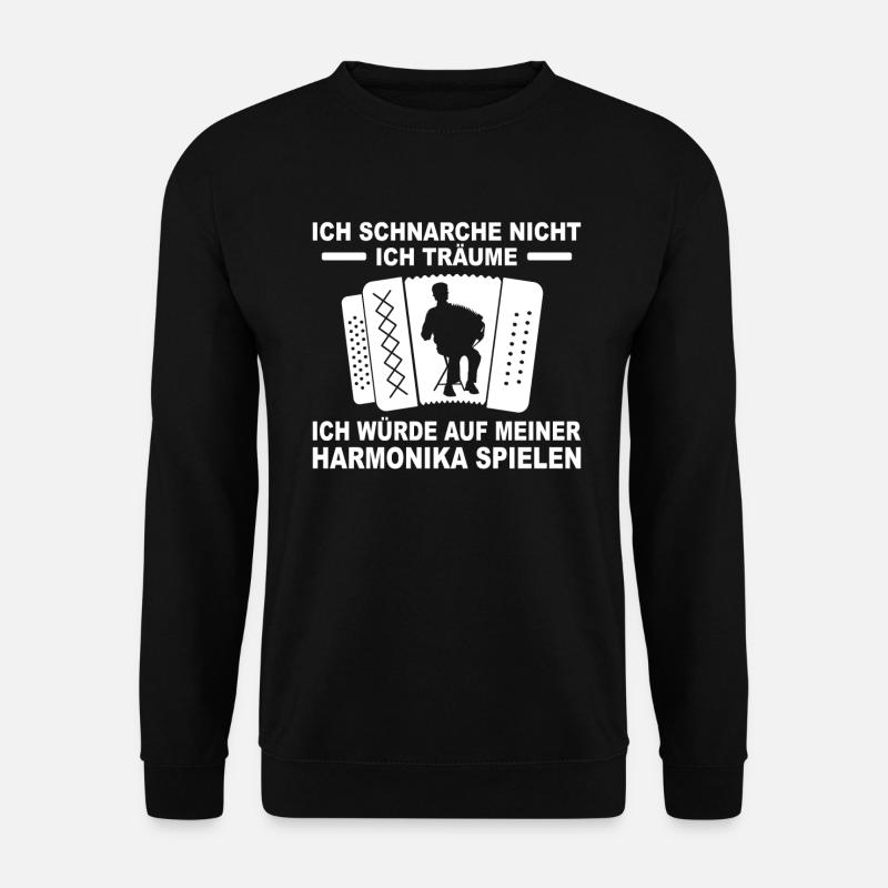 Harmonika Harmonikaspieler Geschenk Ziehharmonika - Unisex Pullover - Schwarz