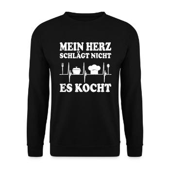 Koch Geschenk Gastronom Kochkunst Küchenchef - Unisex Pullover - Schwarz - Vorne - Alina (178cm) & Michal (187cm)