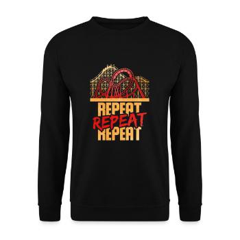 Roller coaster Funny roller coaster gift roller coaster - Unisex Sweatshirt - black - Front - Alina (178cm) & Michal (187cm)