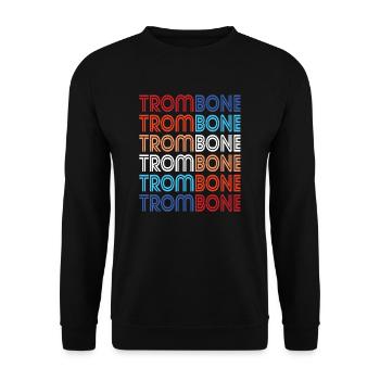 trombone - Unisex Sweatshirt - black - Front - Alina (178cm) & Michal (187cm)