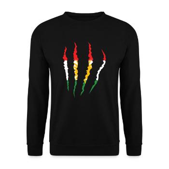 Kurdistan - Unisex Sweatshirt - black - Front - Alina (178cm) & Michal (187cm)