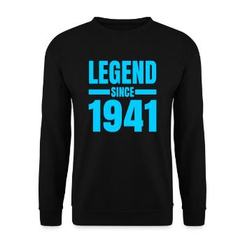 80. Geburtstag 80 Jahre Geburtstagsgeschenkidee - Unisex Pullover - Schwarz - Vorne - Alina (178cm) & Michal (187cm)