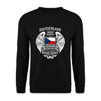Tschechien - Unisex Pullover - Schwarz - Vorne - Alina (178cm) & Michal (187cm)