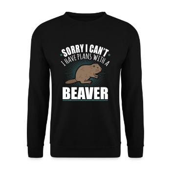 Biber - Sweat-shirt Unisexe - noir - Devant - Alina (178cm) & Michal (187cm)