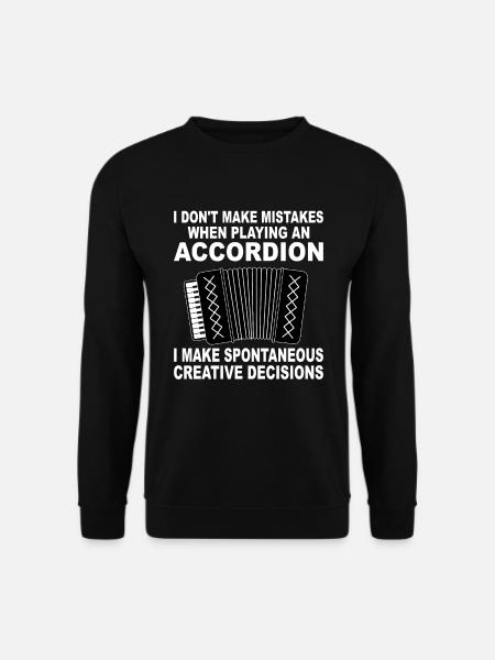 Akkordeonspieler Akkordeon Spielen Akkordeonist - Unisex Pullover - Schwarz