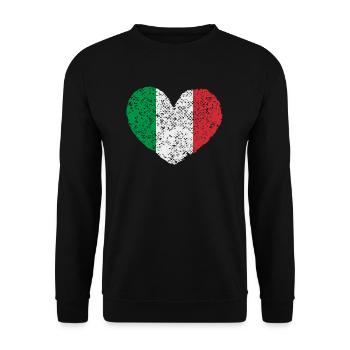 Italy - Unisex Sweatshirt - black - Front - Alina (178cm) & Michal (187cm)
