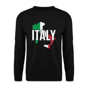 Italy - Unisex Sweatshirt - black - Front - Alina (178cm) & Michal (187cm)