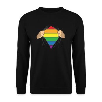 Lgbt - Unisex Pullover - Schwarz - Vorne - Alina (178cm) & Michal (187cm)