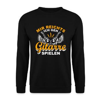 Gitarre Spielen Geschenk Klampfe Spieler Musik - Unisex Pullover - Schwarz - Vorne - Alina (178cm) & Michal (187cm)