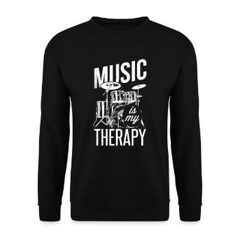 percussion - Unisex Sweatshirt - black - Front - Alina (178cm) & Michal (187cm)