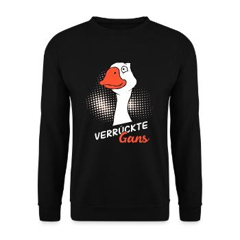 Gans - Unisex Pullover - Schwarz - Vorne - Alina (178cm) & Michal (187cm)