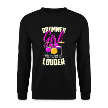 Batterie batteur cadeau de batteur - Sweat-shirt Unisexe - noir - Devant - Alina (178cm) & Michal (187cm)