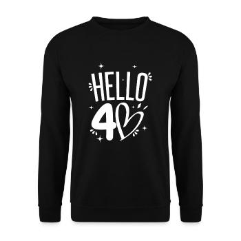 40th birthday - Unisex Sweatshirt - black - Front - Alina (178cm) & Michal (187cm)