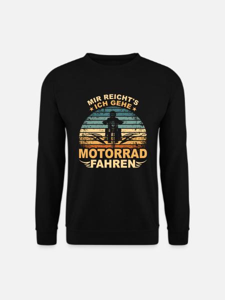 Biker Motorrad Fahren Geschenk Motorradfahrer - Unisex Pullover - Schwarz