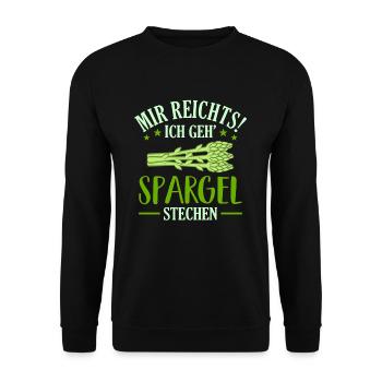 Spargel - Unisex Pullover - Schwarz - Vorne - Alina (178cm) & Michal (187cm)