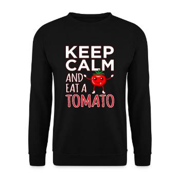 Tomate - Unisex Pullover - Schwarz - Vorne - Alina (178cm) & Michal (187cm)