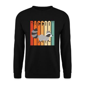 Raton laveur - Sweat-shirt Unisexe - noir - Devant - Alina (178cm) & Michal (187cm)