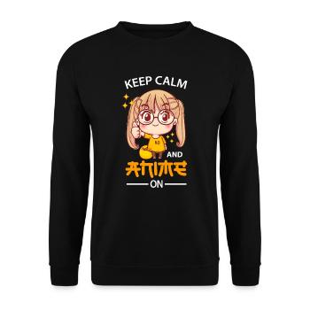Anime - Sweat-shirt Unisexe - noir - Devant - Alina (178cm) & Michal (187cm)