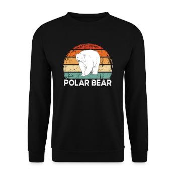 Polar bear - Unisex Sweatshirt - black - Front - Alina (178cm) & Michal (187cm)