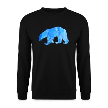 Polar bear - Unisex Sweatshirt - black - Front - Alina (178cm) & Michal (187cm)