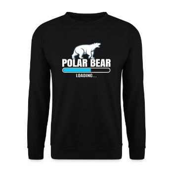 Polar bear - Unisex Sweatshirt - black - Front - Alina (178cm) & Michal (187cm)