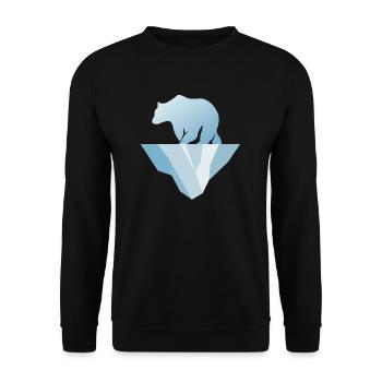 Polar bear - Unisex Sweatshirt - black - Front - Alina (178cm) & Michal (187cm)