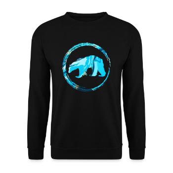 Polar bear - Unisex Sweatshirt - black - Front - Alina (178cm) & Michal (187cm)