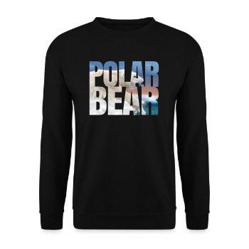 Polar bear - Unisex Sweatshirt - black - Front - Alina (178cm) & Michal (187cm)