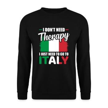 Italy - Unisex Sweatshirt - black - Front - Alina (178cm) & Michal (187cm)