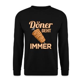 Kebab - Unisex Sweatshirt - black - Front - Alina (178cm) & Michal (187cm)