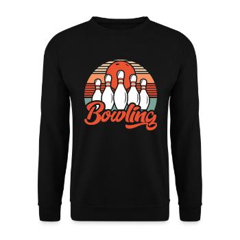 Bowling bowling bowling cadeau de bowling - Sweat-shirt Unisexe - noir - Devant - Alina (178cm) & Michal (187cm)