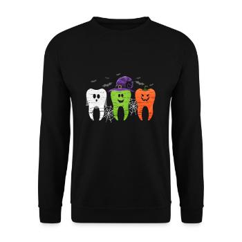 Halloween dent dentiste dentiste assistant dentaire - Sweat-shirt Unisexe - noir - Devant - Alina (178cm) & Michal (187cm)