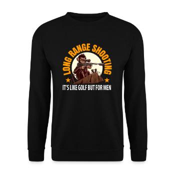 Sniper Monkey Gift. - Unisex Sweatshirt - black - Front - Alina (178cm) & Michal (187cm)