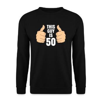 50e anniversaire - Sweat-shirt Unisexe - noir - Devant - Alina (178cm) & Michal (187cm)