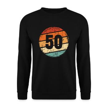 50e anniversaire - Sweat-shirt Unisexe - noir - Devant - Alina (178cm) & Michal (187cm)