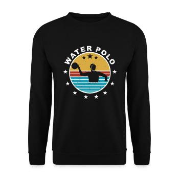 Water Polo Gift Sports Water Polo - Unisex Sweatshirt - black - Front - Alina (178cm) & Michal (187cm)