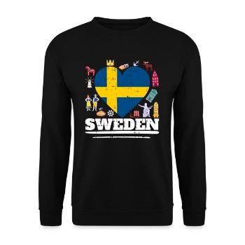 Suède - Sweat-shirt Unisexe - noir - Devant - Alina (178cm) & Michal (187cm)