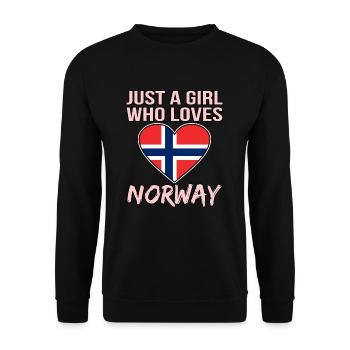 Norwegen - Unisex Pullover - Schwarz - Vorne - Alina (178cm) & Michal (187cm)