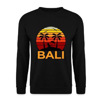 Bali - Unisex Sweatshirt - black - Front - Alina (178cm) & Michal (187cm)