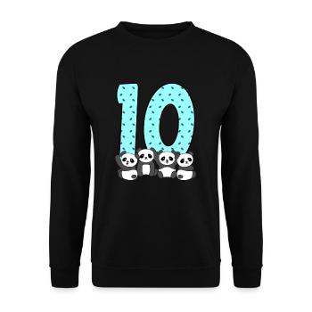 10th birthday - Unisex Sweatshirt - black - Front - Alina (178cm) & Michal (187cm)