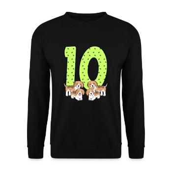 10th birthday - Unisex Sweatshirt - black - Front - Alina (178cm) & Michal (187cm)