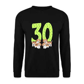 30e anniversaire - Sweat-shirt Unisexe - noir - Devant - Alina (178cm) & Michal (187cm)