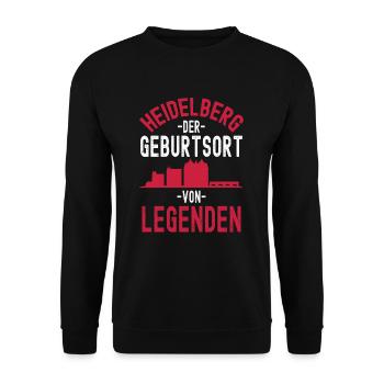 Heidelberg - Unisex Pullover - Schwarz - Vorne - Alina (178cm) & Michal (187cm)