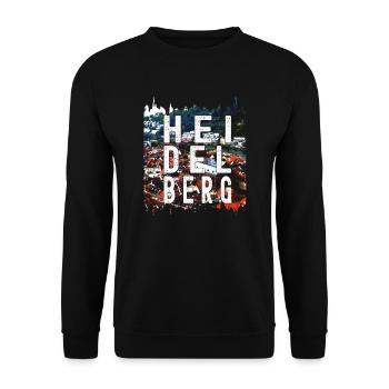 Heidelberg - Unisex Pullover - Schwarz - Vorne - Alina (178cm) & Michal (187cm)