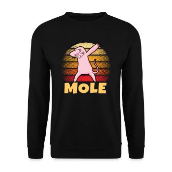 Dabbing Naked Mole Rat Geschenk - Unisex Pullover - Schwarz - Vorne - Alina (178cm) & Michal (187cm)