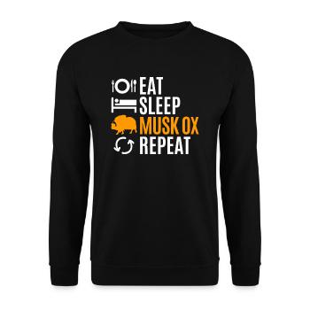 Dear Musk Oxen Fantastic Gift - Unisex Sweatshirt - black - Front - Alina (178cm) & Michal (187cm)