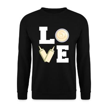 J’adore la mayonnaise mignonne cadeau d’épices - Sweat-shirt Unisexe - noir - Devant - Alina (178cm) & Michal (187cm)