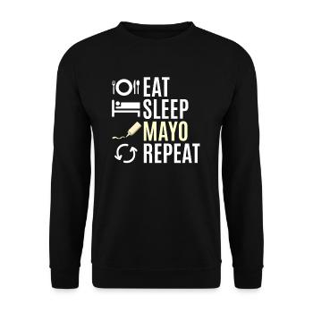 Eat mayonnaise gift - Unisex Sweatshirt - black - Front - Alina (178cm) & Michal (187cm)